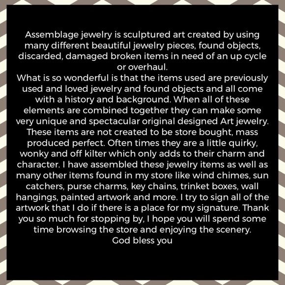 OOAK Assemblage Art Gold & Silver Medallion Pedant Necklace Handmade Steampunk - Picture 10 of 16